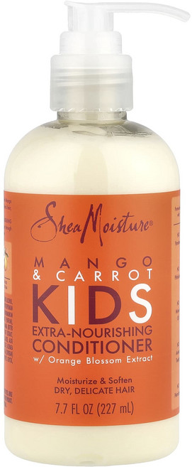 몸관리하세요 겨울입니다 SheaMoisture 어린이용 엑스트라 너리싱 컨디셔너 건조하고 가는 모발 망고 및 캐롯 227ml(7.7fl oz) 특별관리진행, SheaMoisture어린이용엑스트라너리싱컨디셔너건조하