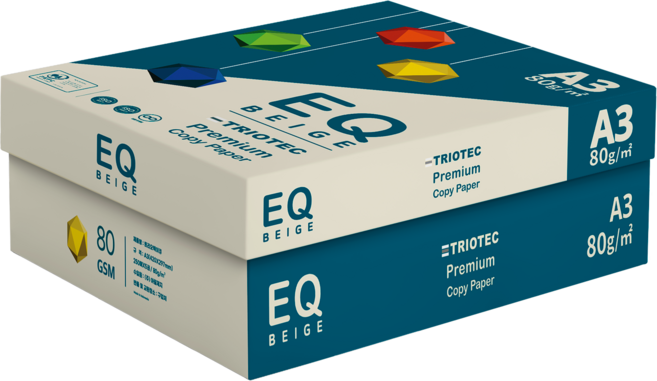 이큐 베이지 80g 에이쓰리 250매*5권 1250매 미색용지 A3미색용지 A3용지 EQ BEIGE 복사용지 복사지 책제본, 1박스, A3