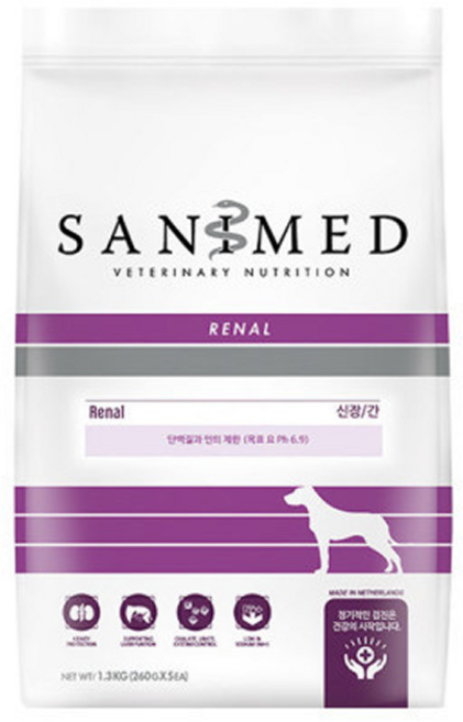 세니메드 강아지 처방식사료, 신장, 3.12kg, 1개