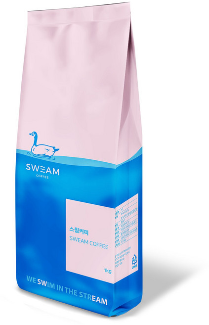 스윔커피 디카페인 다크 블렌드 원두커피, 1개, 1kg, 홀빈(분쇄안함)