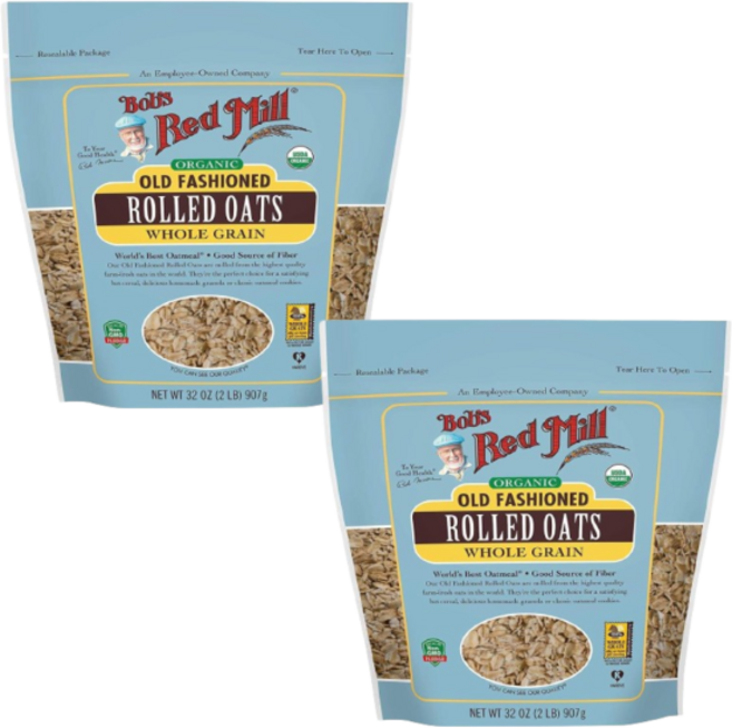 밥스 레드 밀 오가닉 올드 패션 롤드 오트 907 g 2 SET, 907g