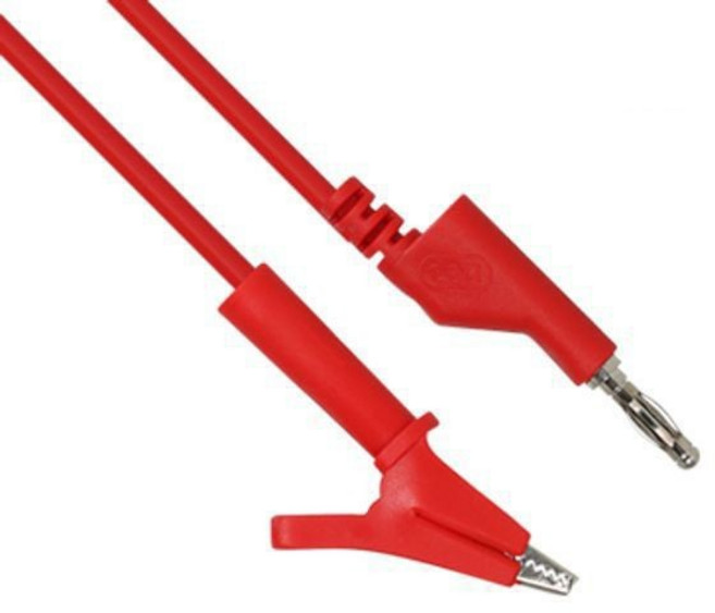 악어 플러그 바나나 클립 케이블 0.5m 레드 잭, 기본1, 1개