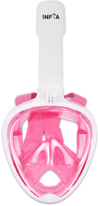 인피아 풀페이스 스노쿨링마스크 스노쿨링 세트, 핑크