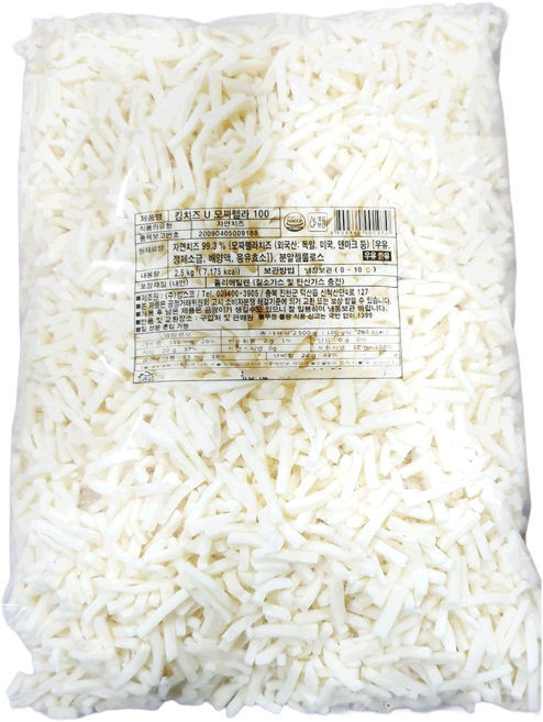 피자치즈 킹스코 하모니U 모짜렐라 2.5k X 4, 4개, 2.5kg