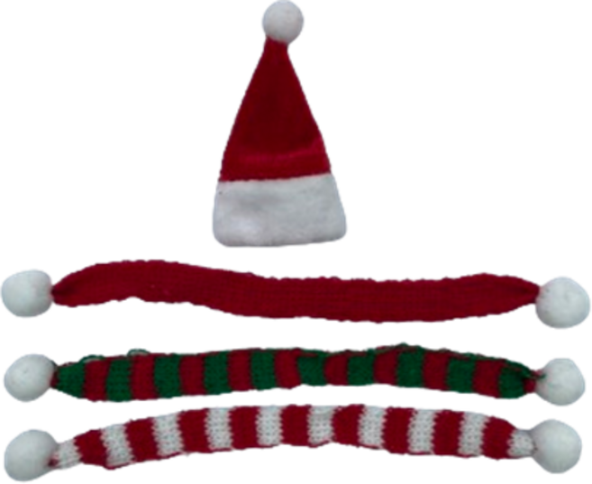 모루인형 부자재 소품 꾸미기 산타 목도리 모남희 공예용 재료, 산타모자, 1개