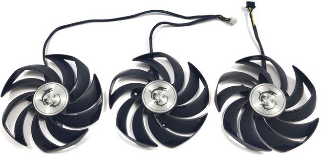 그래픽 카드 냉각 팬 PLD10010B12HH RTX 3070Ti 수프림 X G 팬 MSI RTX 3090TI 3090 3080TI 3080 3070TI 3070, FAN C