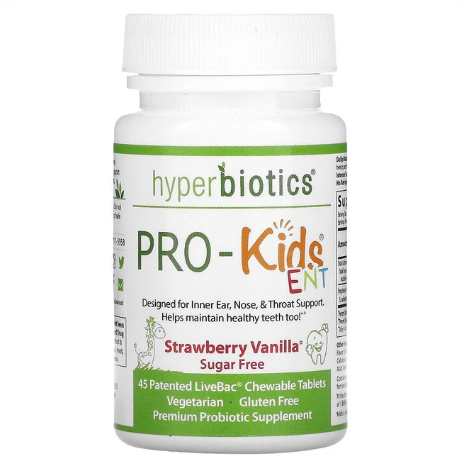 Hyperbiotics PRO Kids ENT 키즈유산균 45정, 1개 - 쿠팡