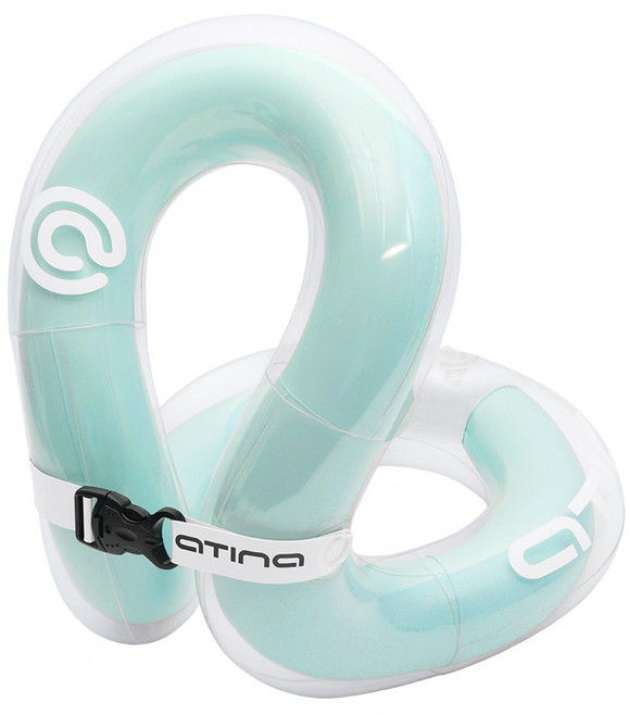 아티나 넥베스트 80kg 주니어 성인 물놀이용품 휴대용 튜브형 부력보조복 넥튜브, 민트크림_8809828402391