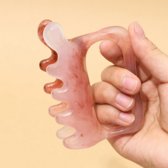 괄사 승모근 종아리 팔 다리 목 어깨 두피 마사지 마사지기, 그레이, 1개