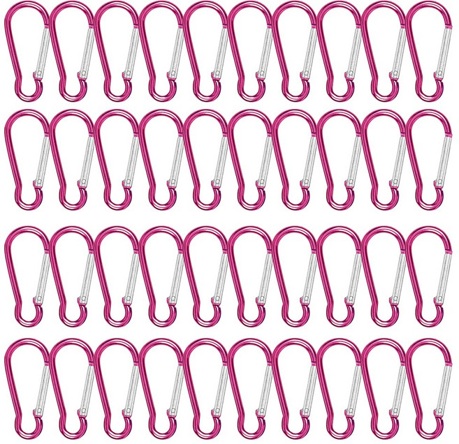 카라비너 B타입 2호, 40개, 핫핑크