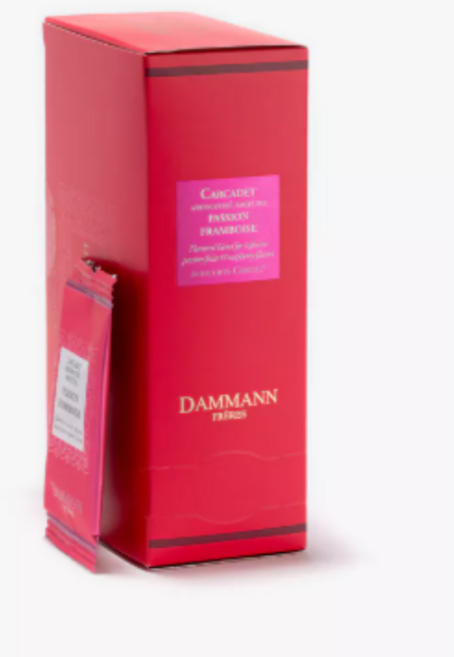 댐만 패션프람부아즈 후르츠인퓨전 히비스커스 라즈베리 패션후르츠 포장 티백 Dammann Passion framboise Fruit Infusion Hibiscus Ras, 1박스, 24개입, 2g