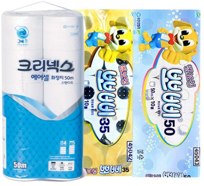 뽀삐엠보싱 에어셀 두루마리화장지 롤휴지 1팩30m50m, 뽀삐 엠보싱 30m 10롤, 1개, 10개입