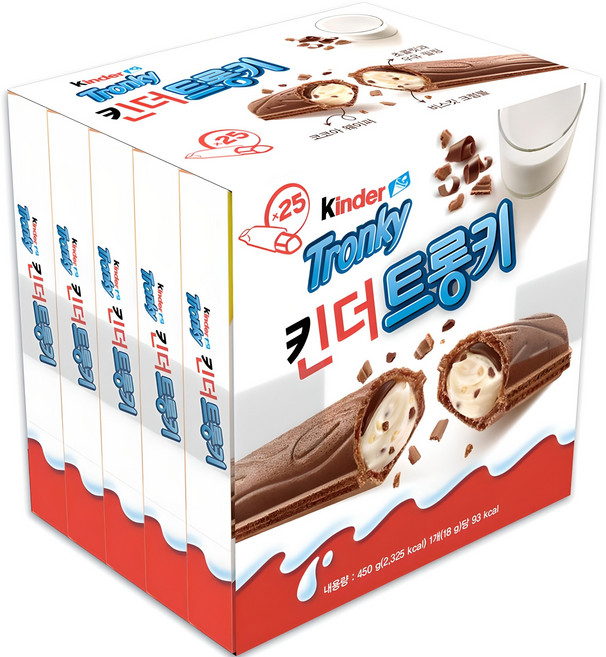 킨더 트롱키 초콜릿 5p, 90g, 5개