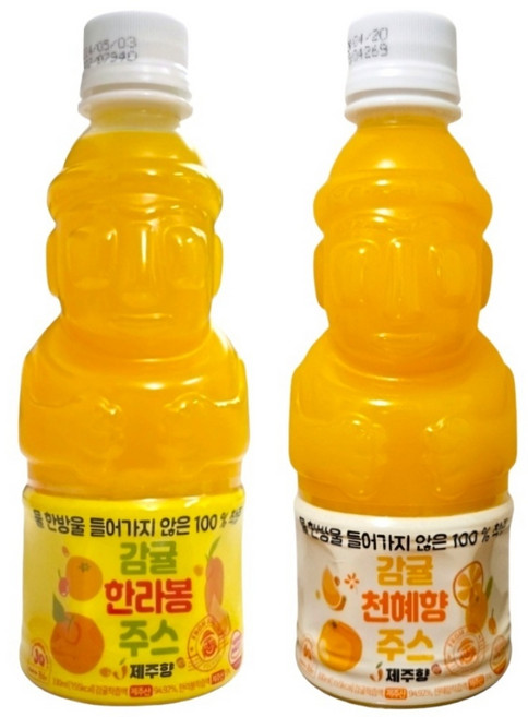 제주향 100% 감귤착즙주스 한라봉4병+천혜향4병 무설탕, 8개, 330ml