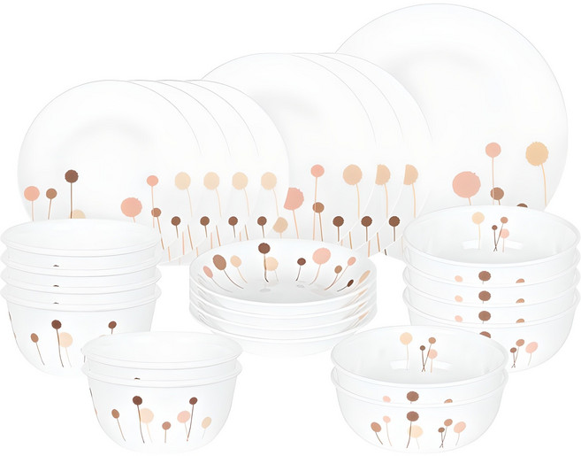 코렐 꽃솜 원형 6인 식기세트, 혼합색상, 식기 24p, 1세트