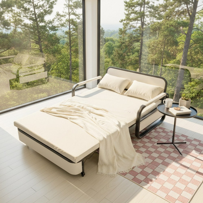 서광퍼니처 오뜨 접이식 2인 수납형 패브릭 소파 베드 침대 sk, 2인용