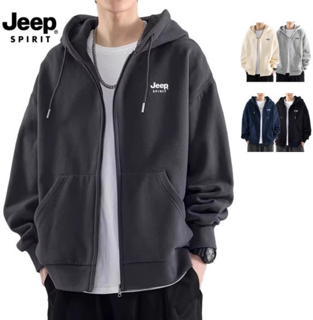 지프스피릿 남녀공용 기모 집업후드 안감 자켓 루즈핏 집업후드 JSLS666