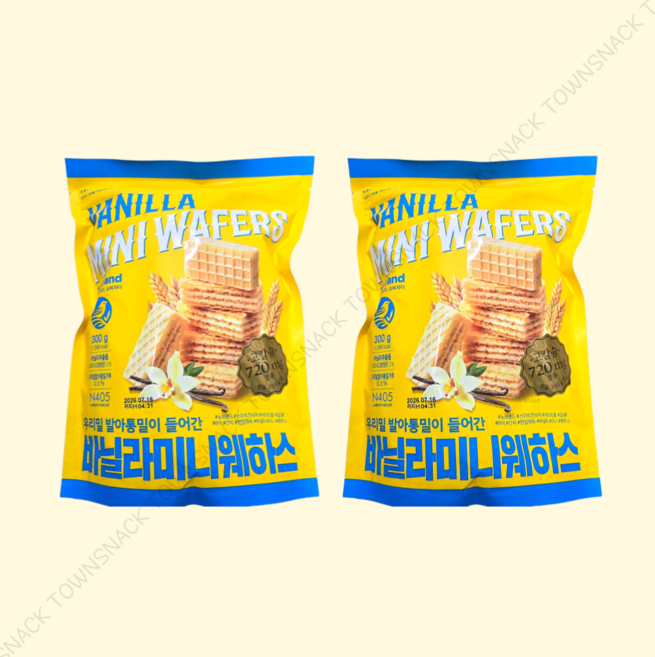 노브랜드 바닐라 미니웨하스 300g, 2개