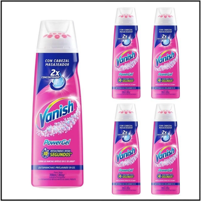 Vanish 強效去污凝膠 2 倍濃縮配方, 200ml, 5瓶
