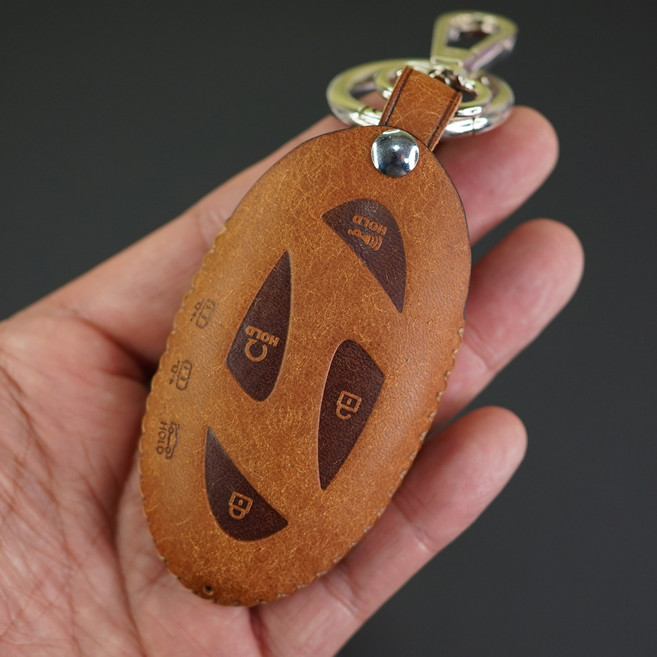 현대 아이오닉 6 디올뉴 그랜저 GN7 디올뉴 코나 SX2 스마트키 가죽케이스 PH16 5버튼, 푸에블로 브라운