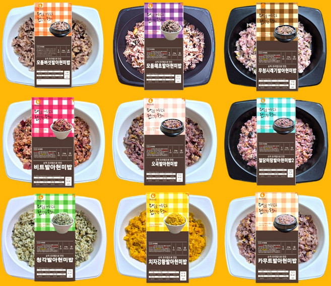 저염 저당 발아현미밥 9종 혼합세트, 18개, 210g