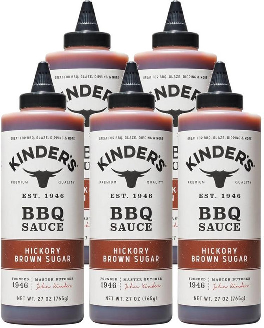 Kinder's 킨더스 히코리 브라운 슈가 바비큐 BBQ 소스 765g, 5개