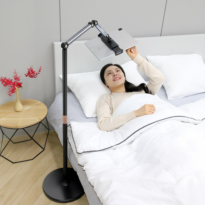 VARKIT 태블릿 아이패드 갤럭시탭 거치대 침대 스탠드, 태블릿거치대