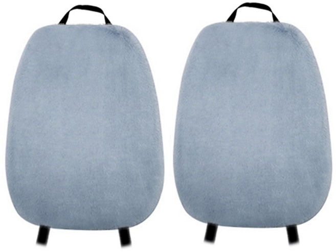 폭시니 차량용 겨울방석 털방석 포근한 시트 커버 핸들커버 인조 모피 양모 1+1 앞좌석 수입차 국산차 제네시스 BMW 벤츠 호환 00461, B5 등커버 밍크그레이, 2개