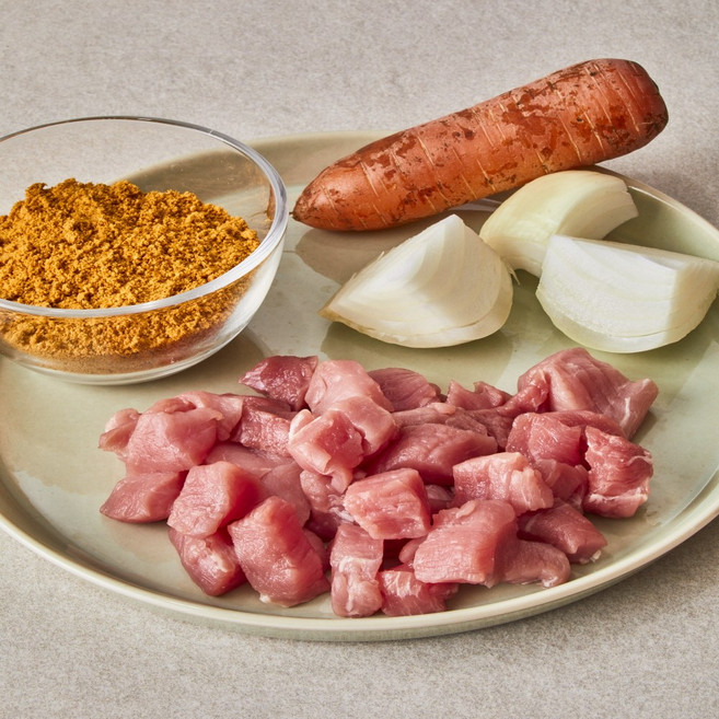 삼형제고기 1등급 한돈 안심 카레용 돼지고기 냉장, 1kg, 1개