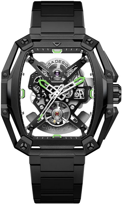[CIGA design] 시가 디자인 시계 Z035-BB01-W1B 오토매틱 헌터 블랙 스켈레톤