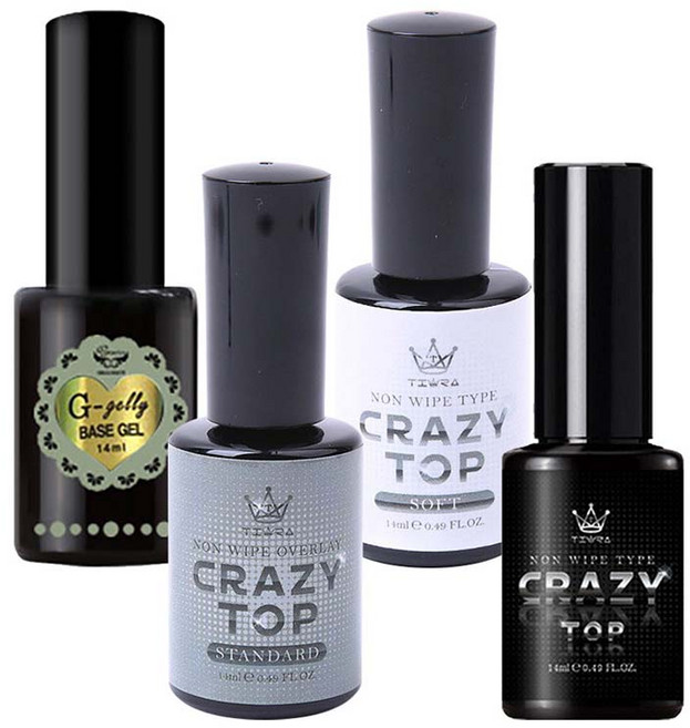 그라시아 지젤리 베이스 + 크레이지 젤네일 탑 세트 2022네일아트 고광택 셀프네일 아트 재료, 02. 스탠다드, 1개