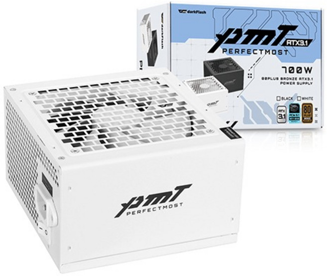 다크플래쉬 퍼펙트모스트 80PLUS브론즈 ATX3.1 파워, 화이트, 1개, 700W