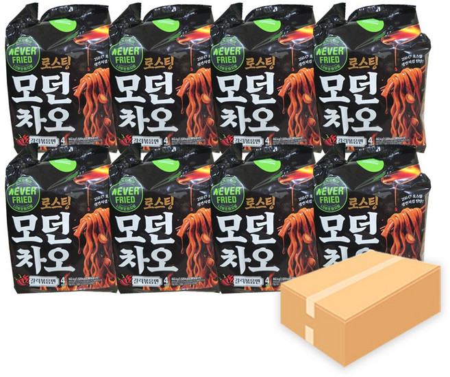 풀무원 로스팅 모던차오 갈릭볶음면 442.4g, 8개