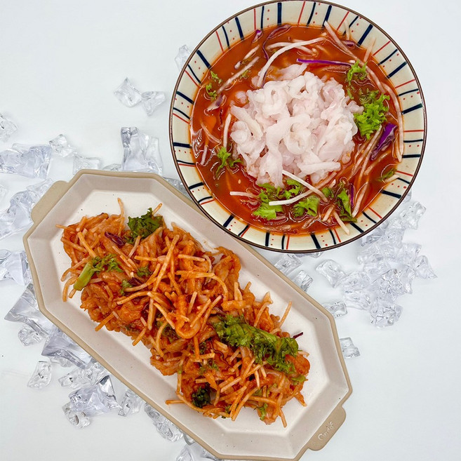 동해안 물가자미 세꼬시 회(야채 초장 포함) 무침 물회 급냉, 1세트, 300g 내외