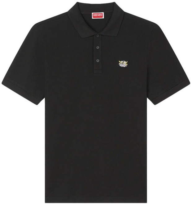 겐조 로고 아플리케 코튼 폴로 셔츠