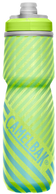 카멜백 포디움 칠 보냉 자전거 물통 24온스 710ml, 라임 블루 스트라입, 1개