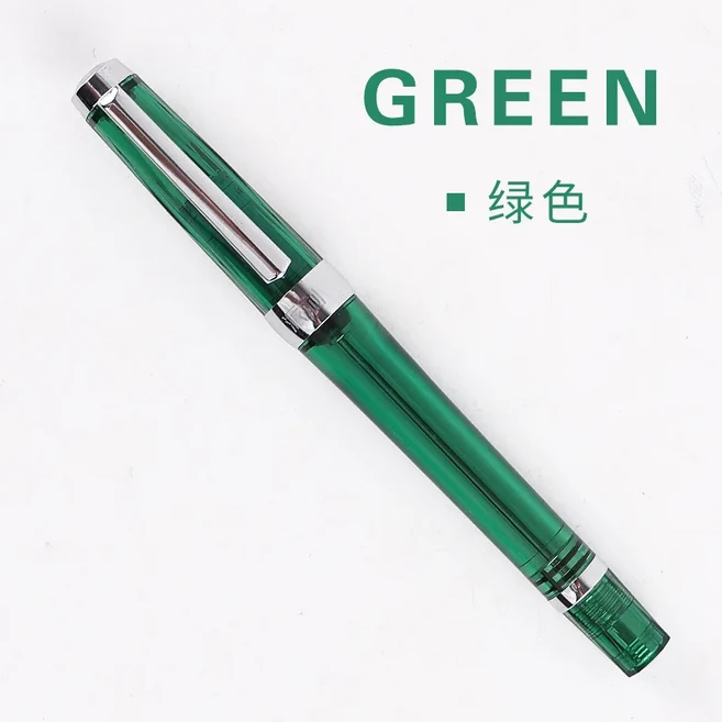 대용량 영생 3013 Pali 013 음압 펜 성인 사무실 학생 서예 쓰기 개학 선물, 03 Transparent Green, 01 0.5