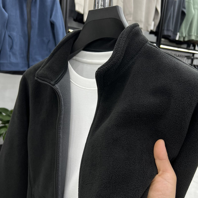 COSYEVNO 오플리스 후드 남성 하이넥 집업 점퍼 도톰한 보온 플리스 자켓