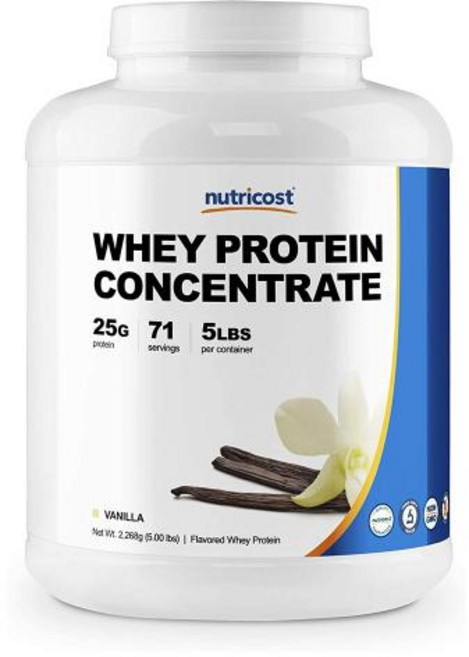 뉴트리코스트 유청 단백질 쉐이크 2268g (바닐라) 글루텐프리 NON-GMO Whey Protein Concentrate, 2.268kg, 1개