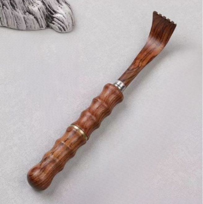 아름누리 길이조절 고급원목 효자손, 갈색, 1개