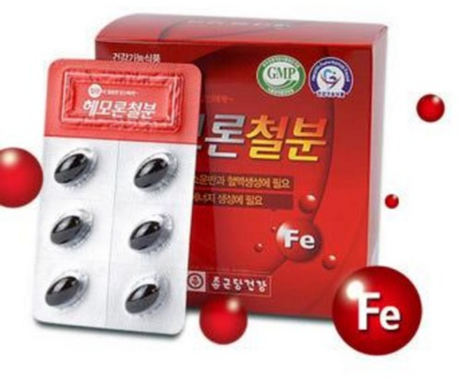 종근당건강 헤모론 철분 500mgx60캡슐 임산부 수유부 어린이 철분제 엽산 아연 영양제, 1회분, 1개