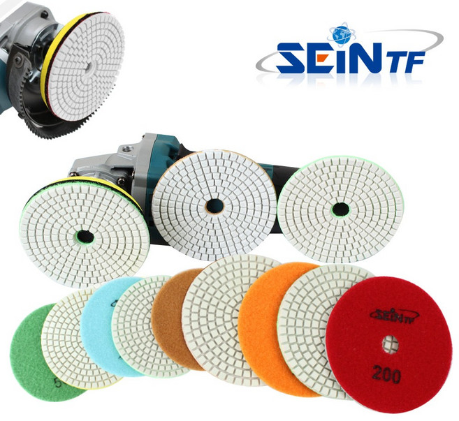 세인티에프 (고품질) 세라믹 연마패드 100mm 다이아몬드 대리석 타일 폴리싱 광택 샌딩 연마디스크, 1개, 선택02. 100mm #100