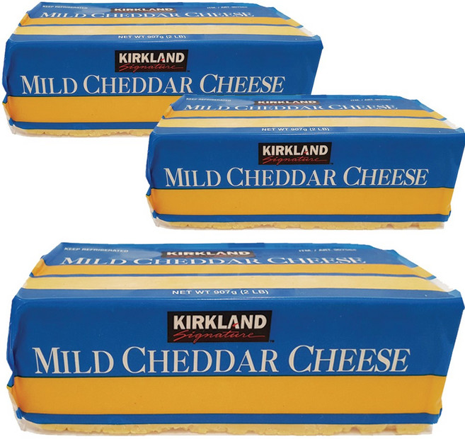 코스트코 KIRKLAND 커클랜드시그니쳐 마일드체다치즈 907g, 3개