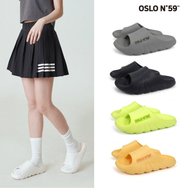 [오슬로 앤 59] 오슬로 N59 슬리퍼/실내 사무실 발편한 슬리퍼 푹신한 남성 여성 족저근막염 아치 회사 기능성 미끄럼방지