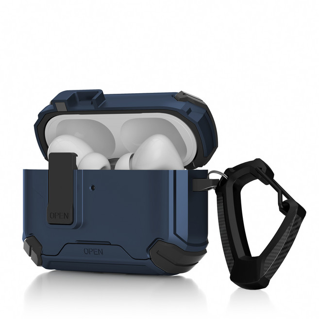 5세컨즈 범블 분실방지 잠금 락 에어팟 케이스 + 카라비너 세트, 네이비, 에어팟 프로3