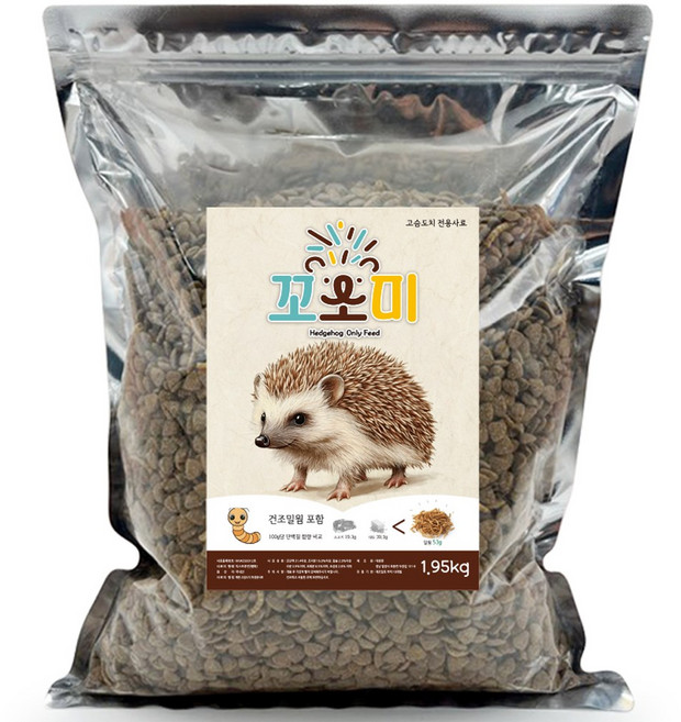 꼬소미 고슴도치 전용사료, 1개, 1.95kg