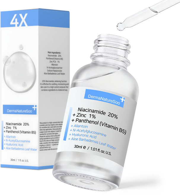 더마네이처수 나이아신아마이드 20% 징크 판테놀 세럼, 1개, 30ml