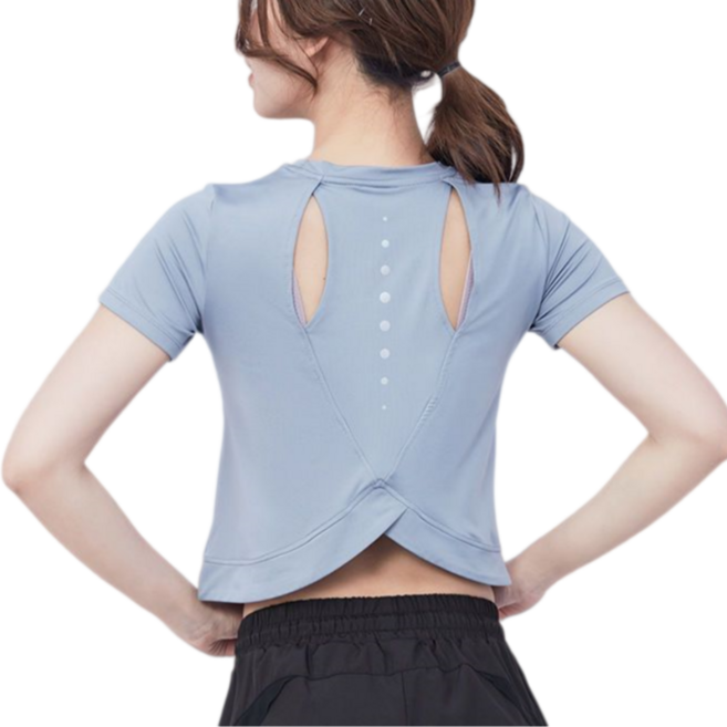 Makone 여성 요가복 반팔 티셔츠 러닝 피트니스 상의 캐주얼 루즈핏 트레이닝 반팔티