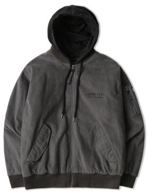 공용 코듀로이 패딩 후드 점퍼 JN4JPU274