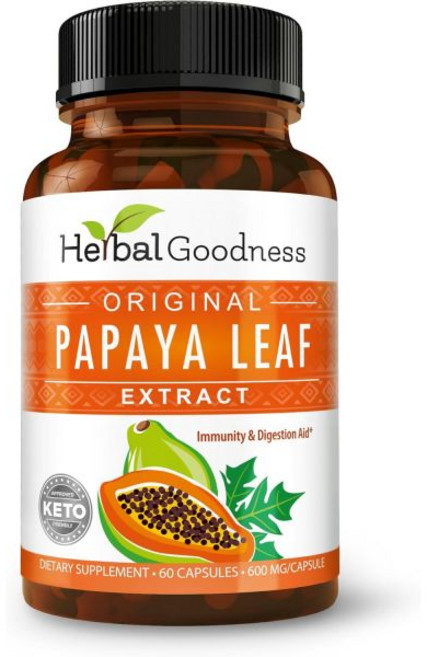 Herbal Goodness Graviola Soursop Capsules 60ct - 4X Graviola Extract Capsules Guanabana | Supplem, Papaya Leaf Extract, 1개, 60정